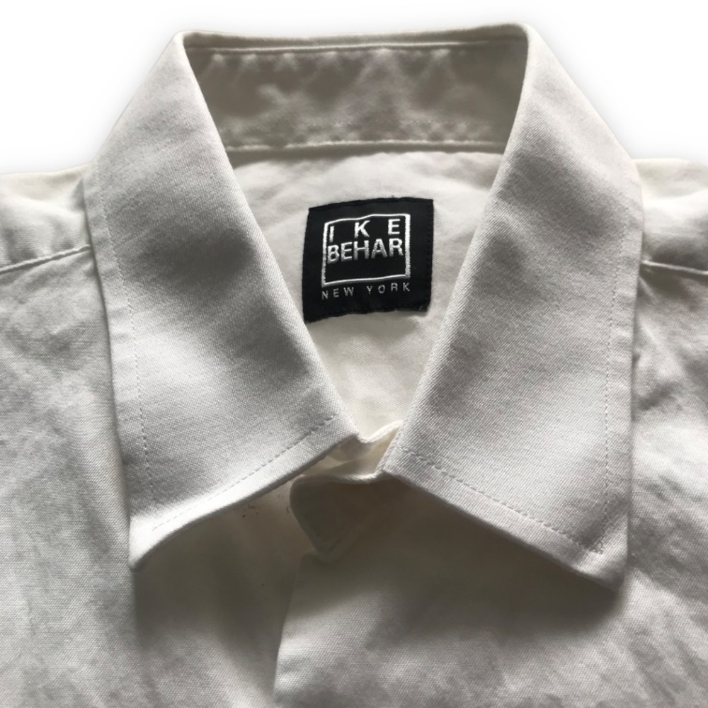 Ike Behar White Long Sleeve Dress Shirt